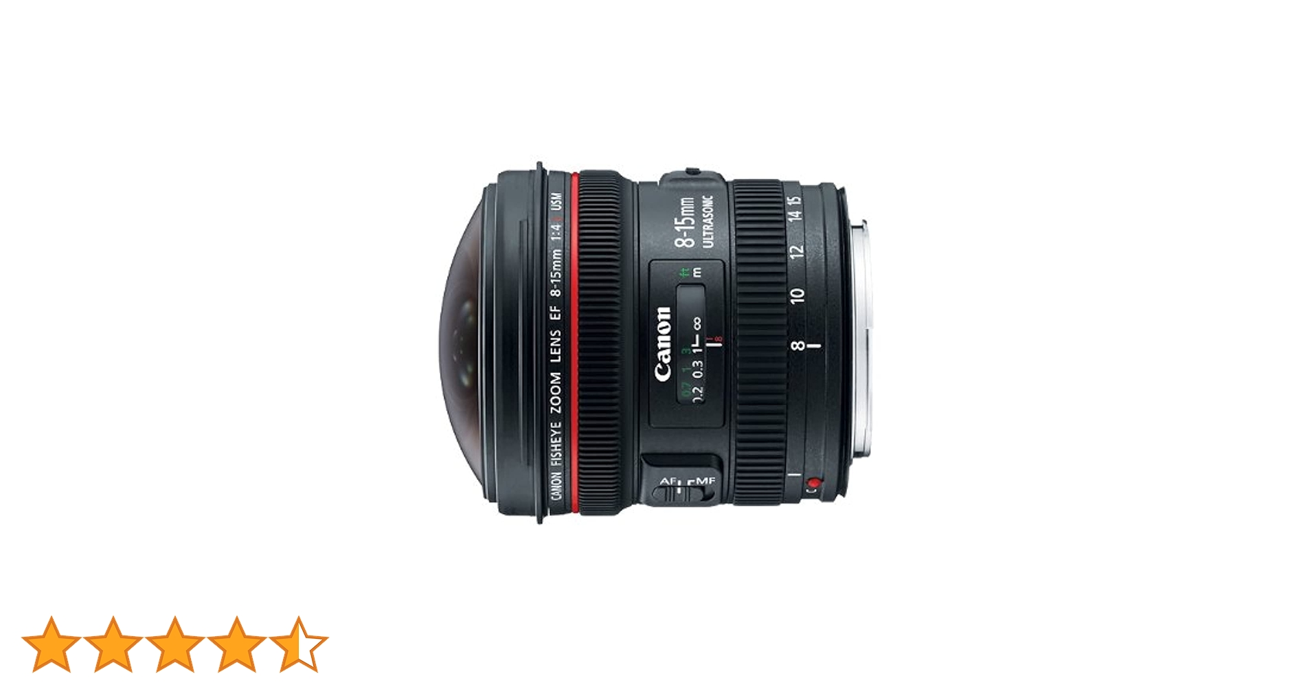Canon EF 8-15mm f/4L Fisheye USM Ultra-Wide Zoom Lens for